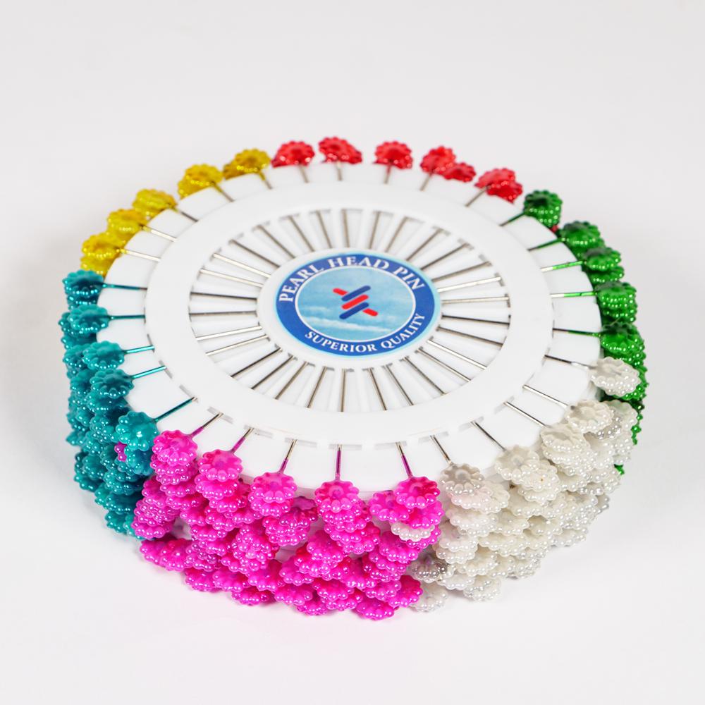 PEARLISED FLOWER PINS ROSETTE