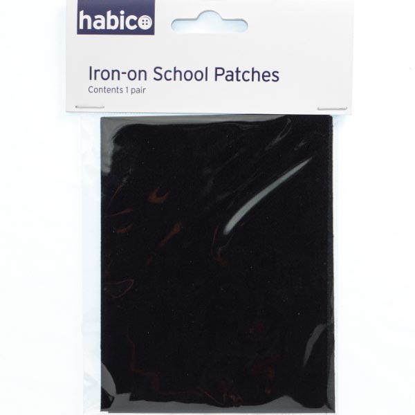 HT SCHOOL PATCHES 5 CARDS x 1 PAIR BLACK