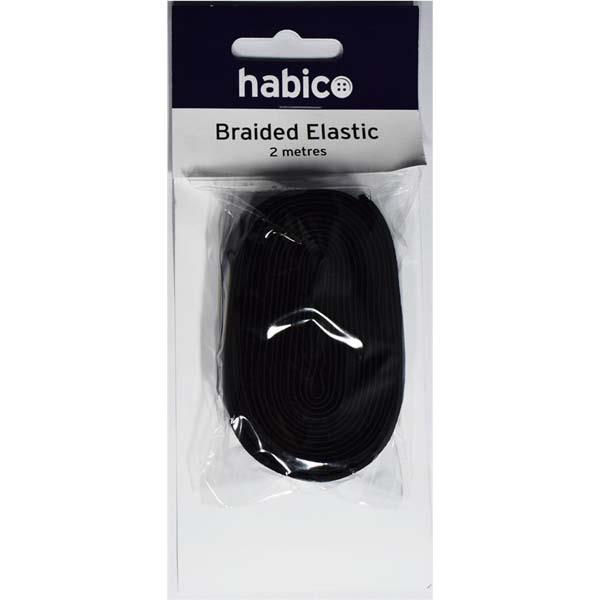 HABICO 19MM BRAIDED ELASTIC BLACK