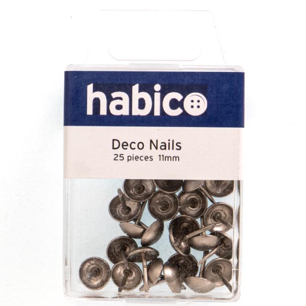 DECO UPHOLSTERY NAILS 11MM PK 25 PEWTER