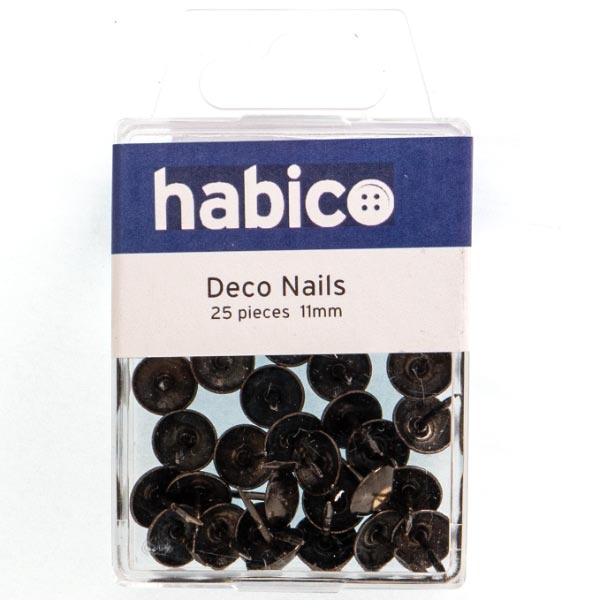 DECO UPHOLSTERY NAILS 11MM PK 25 BRONZE