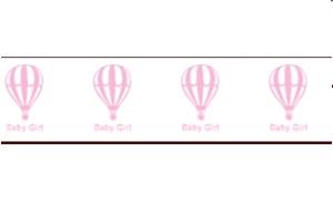 25MM HOT AIR BALLOON BABY RIBBON 20MTS PINK