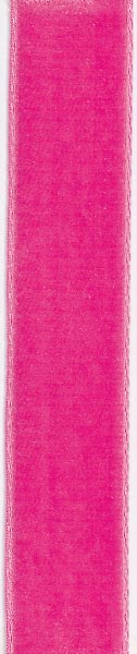 S 16MM VELVET RIBBON 5M REEL 9421 Shocking Pink