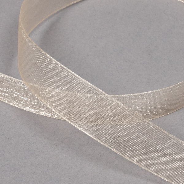 50MM WIRED ORGANDIE RIBBON - 20M Gold