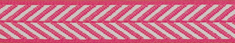 10MM HERRINGBONE RIBBON - 15MTS 72 Shocking Pink