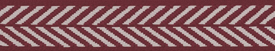 25MM HERRINGBONE RIBBON - 15MTS 1019 Burgundy