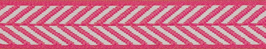 25MM HERRINGBONE RIBBON - 15MTS 72 Shocking Pink