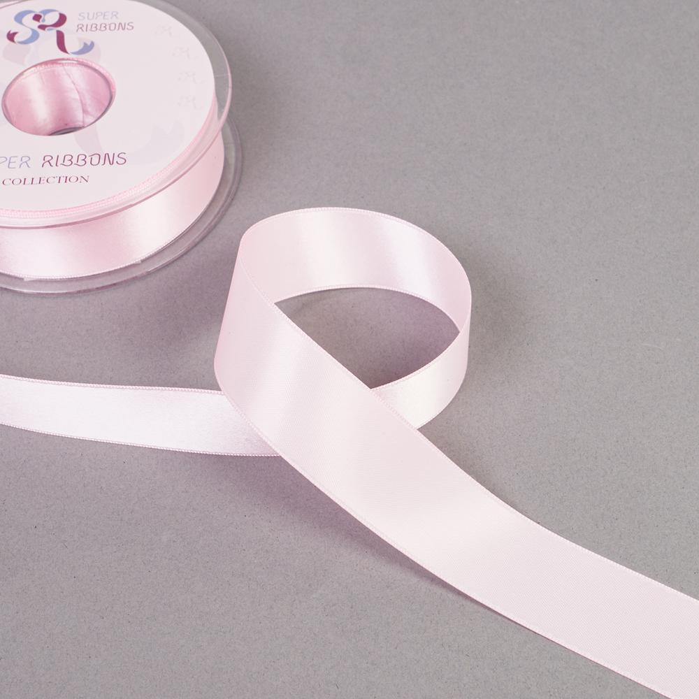 25MM HABICO DOUBLE SATIN RIBBON  - 20MTS 117 Light Pink