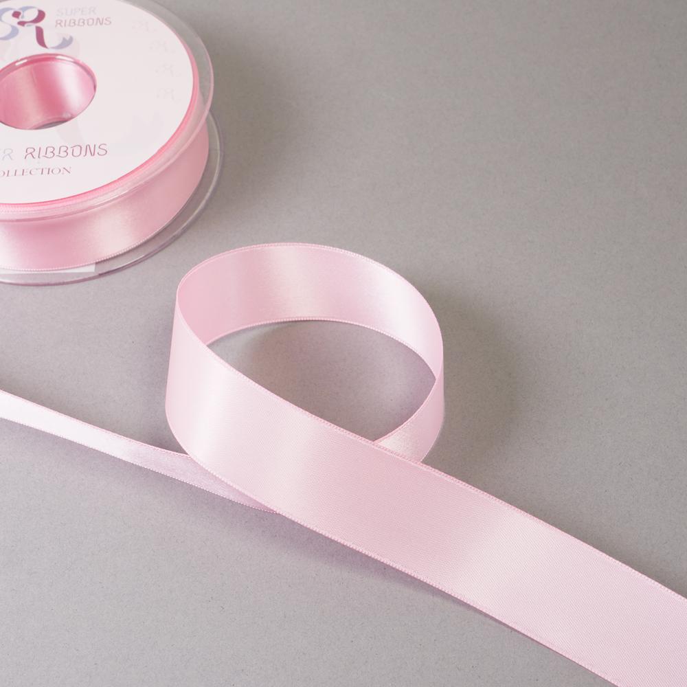 25MM HABICO DOUBLE SATIN RIBBON - 20MTS 154 Rose