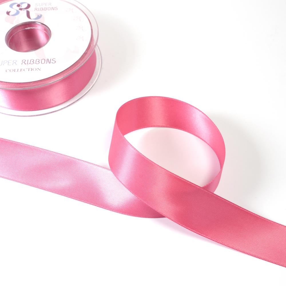 25MM HABICO DOUBLE SATIN RIBBON  - 20MTS 168 Dusky Pink
