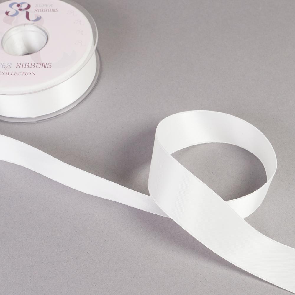 25MM HABICO DOUBLE SATIN RIBBON - 20MTS 1961 Ivory