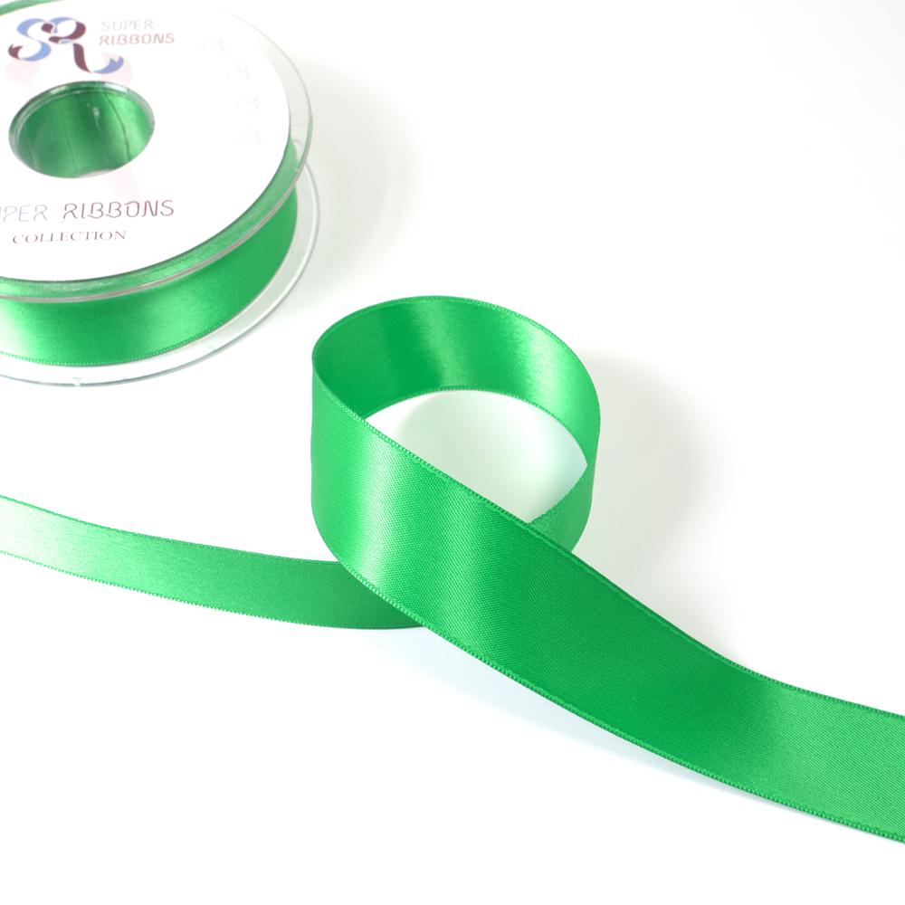 25MM HABICO DOUBLE SATIN RIBBON  - 20MTS 580 Emerald