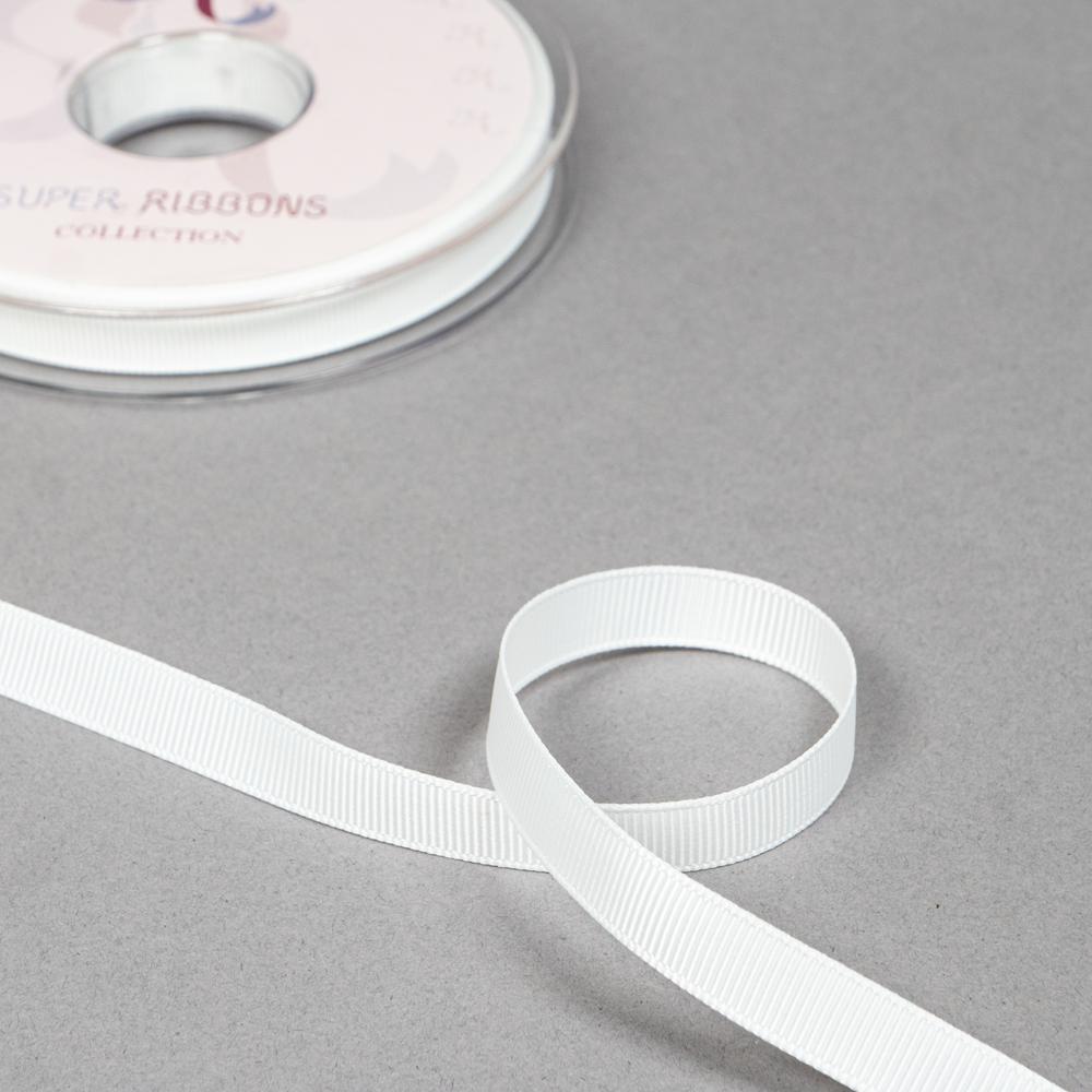 10MM HABICO GROSGRAIN RIBBON - 20MTS 29 White