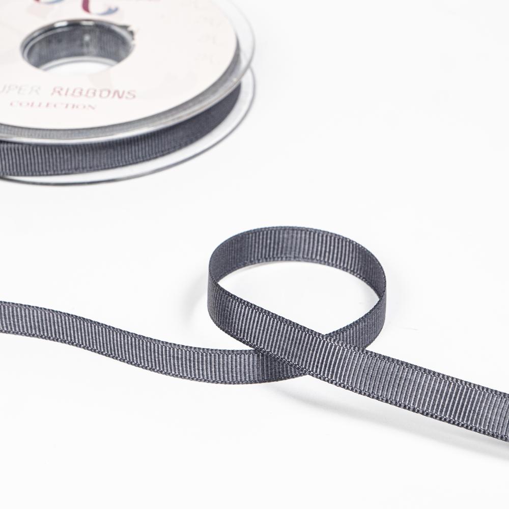 10MM HABICO GROSGRAIN RIBBON - 20MTS 77 Charcoal