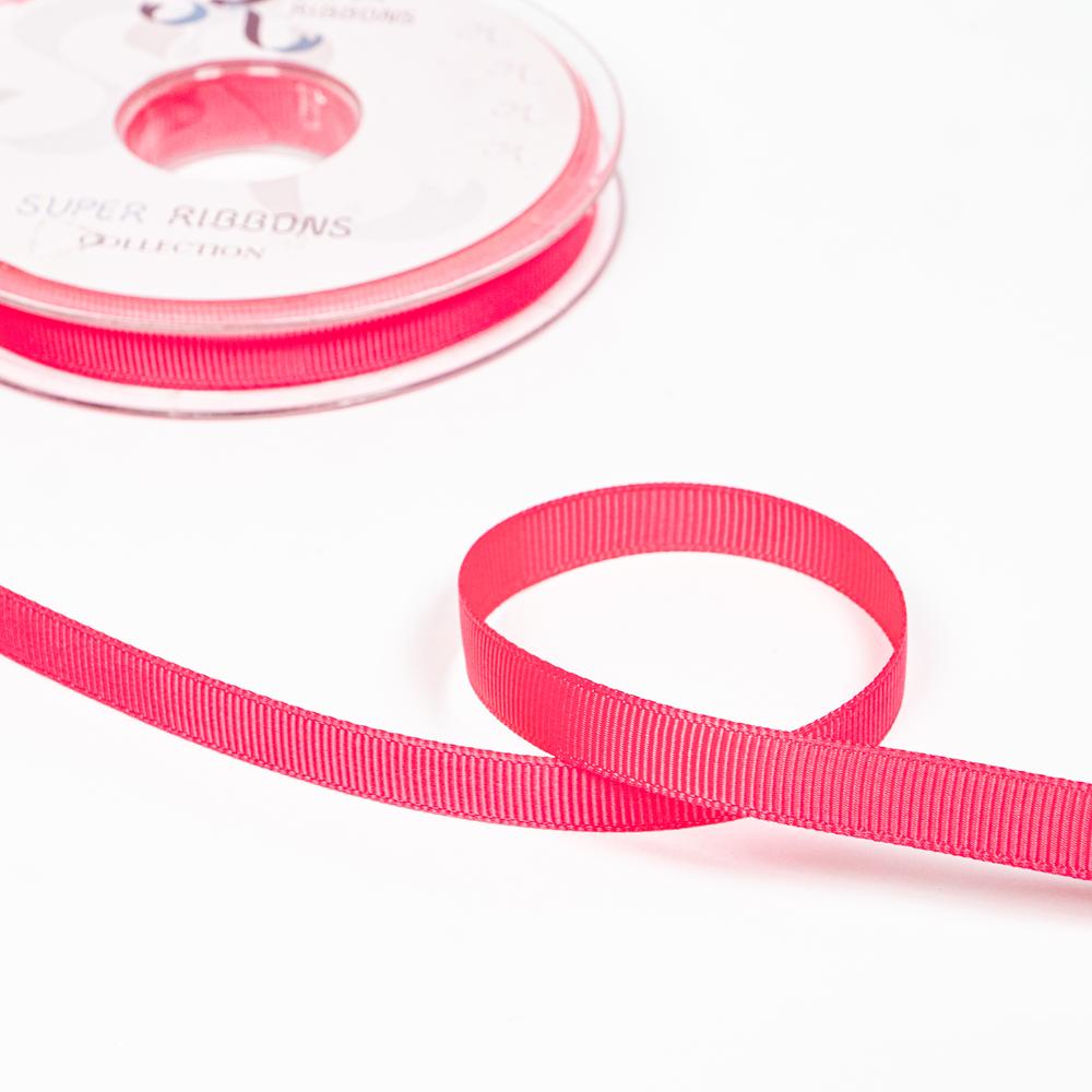 10MM HABICO GROSGRAIN RIBBON - 20MTS 175 Shocking Pink