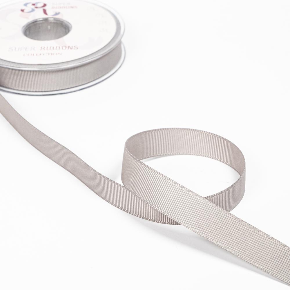 15MM HABICO GROSGRAIN RIBBON - 20MTS 12 Silver Grey