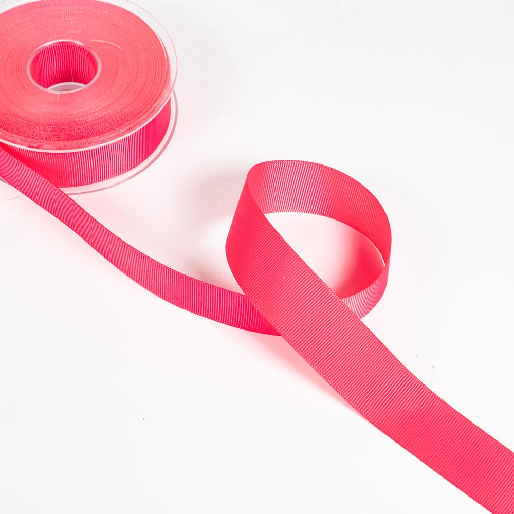 25MM HABICO GROSGRAIN RIBBON - 20MTS 175 Shocking Pink