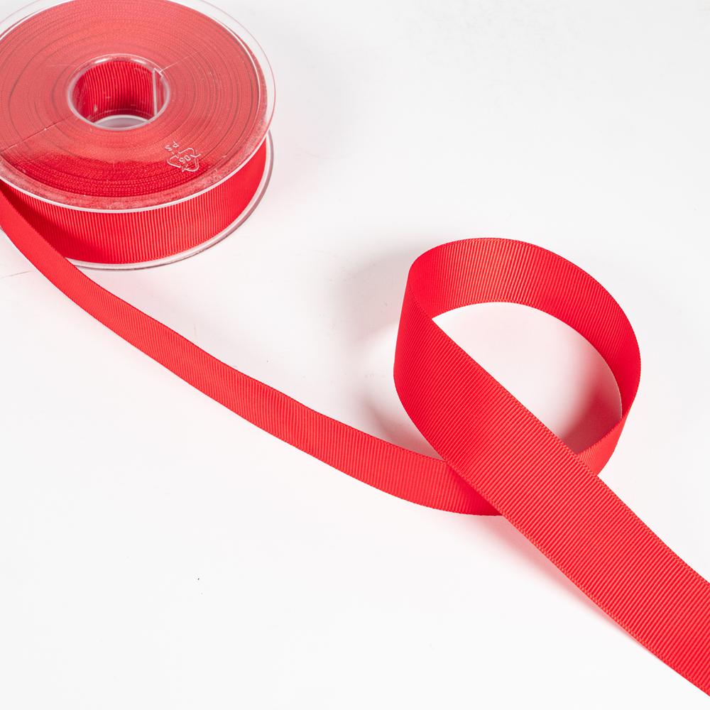 25MM HABICO GROSGRAIN RIBBON - 20MTS 250 Red