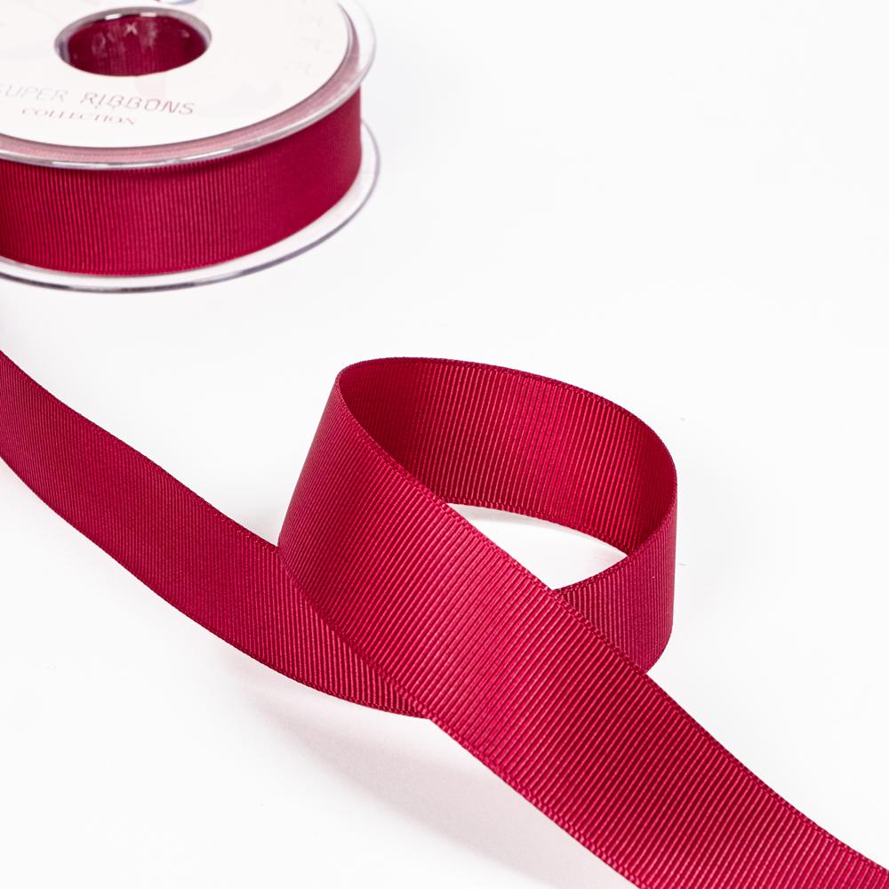 25MM HABICO GROSGRAIN RIBBON - 20MTS 275 Wine