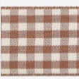 15MM NATURAL GINGHAM 20M 8 Copper