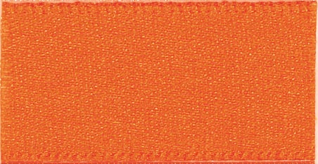 S 25MM DOUBLE SATIN RIBBON  X 20M 42 Orange Delight