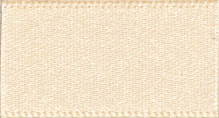S 25MM DOUBLE SATIN RIBBON  X 20M 50 Cream