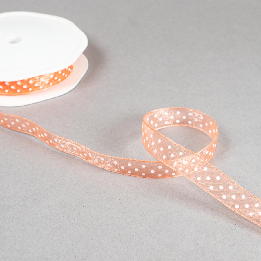 10MM POLKA DOT SHEER PEACH