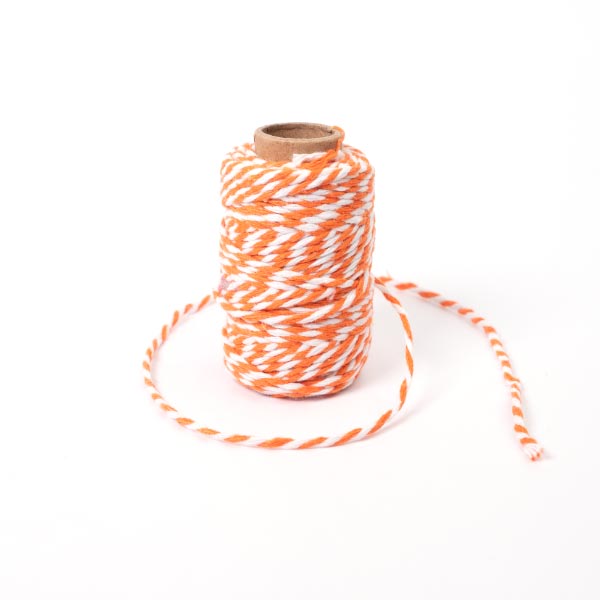 2MM BAKERS TWINE 20M 4 Orange/White