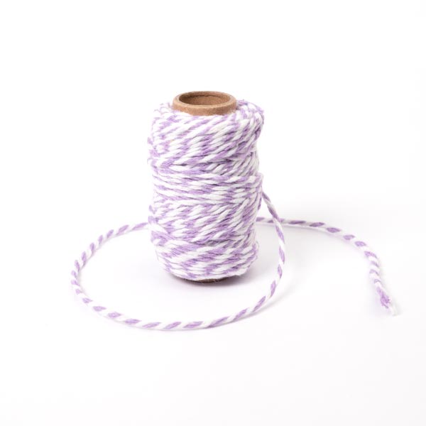 2MM BAKERS TWINE 20M 5 Lilac/White
