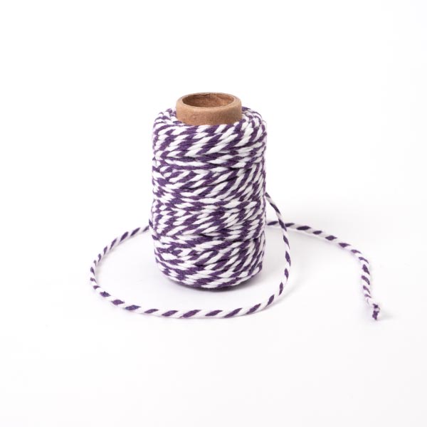 2MM BAKERS TWINE 20M 6 Purple/White