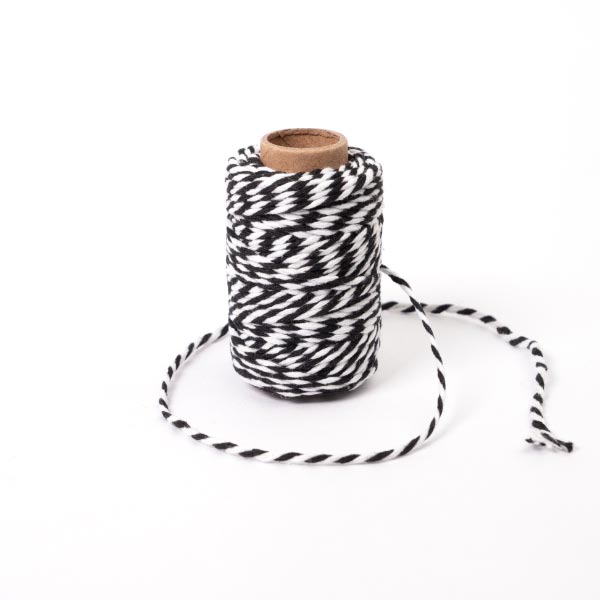 2MM BAKERS TWINE 20M 15 Black/White