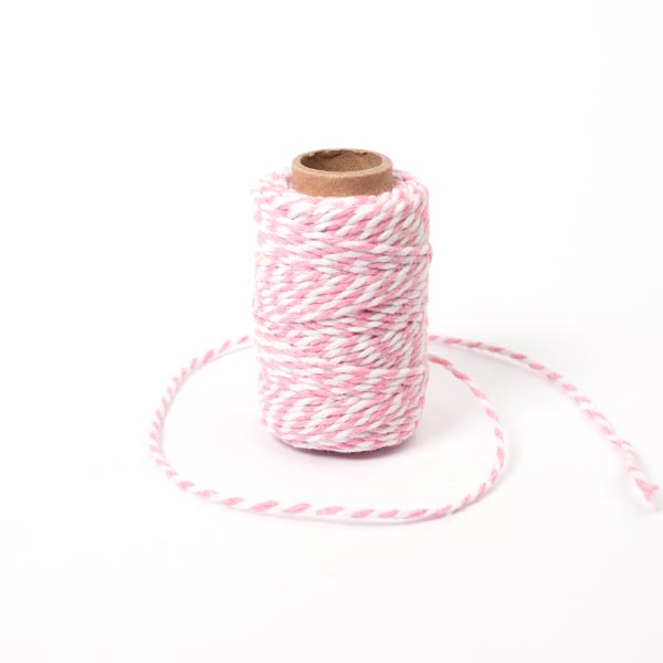 2MM BAKERS TWINE 20M 21 Pink/White