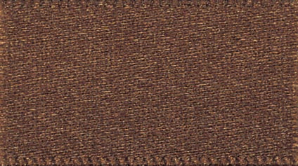 S 3MM DOUBLE SATIN RIBBON X 30M 25 Dark Brown