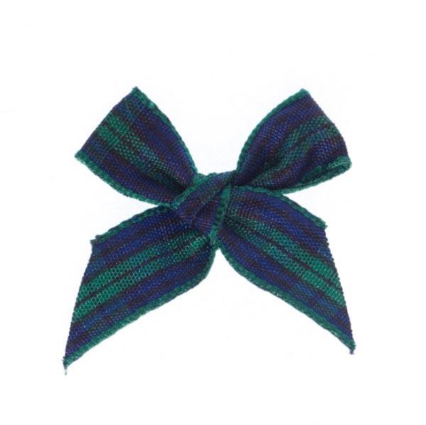 7MM TARTAN RIBBON BOWS 10PCS 9