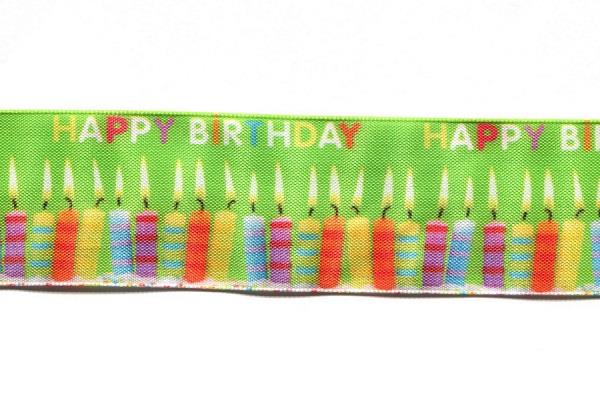 40MM HAPPY BIRTHDAY RIBBON - 15MTS