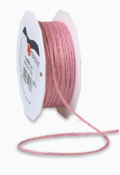 JUTE 2MM CORD 25M 604 Rose Pink