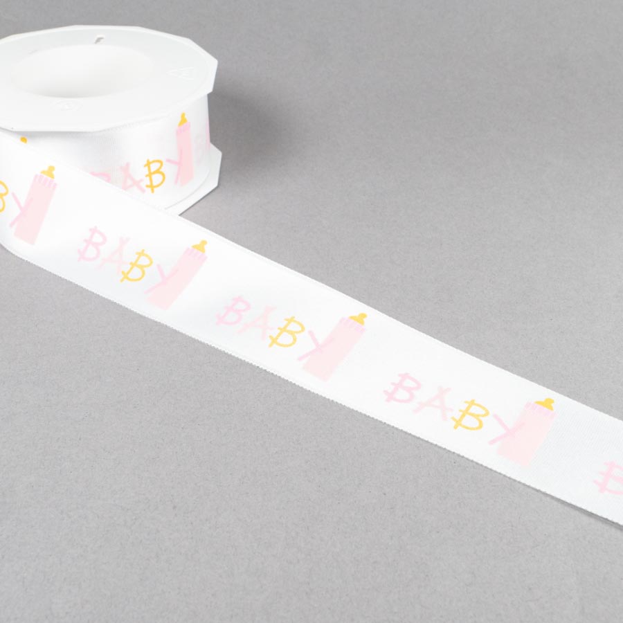 40MM BABY RIBBON LIGHT PINK 20M 20