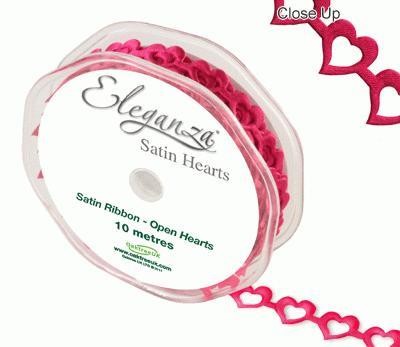 15MM SATIN HEARTS - 10MTS 61