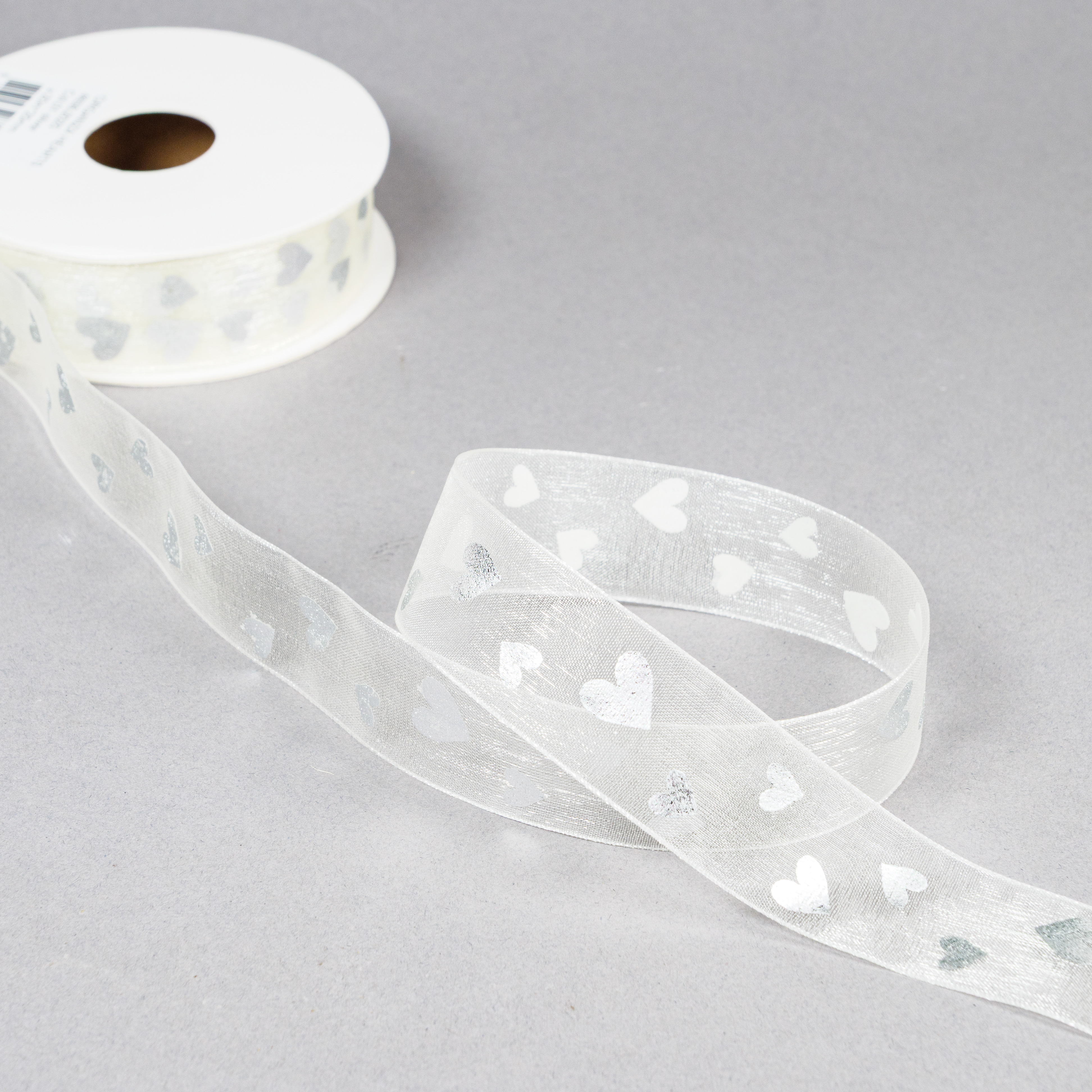 25MM ORGANZA HEARTS 20M 1