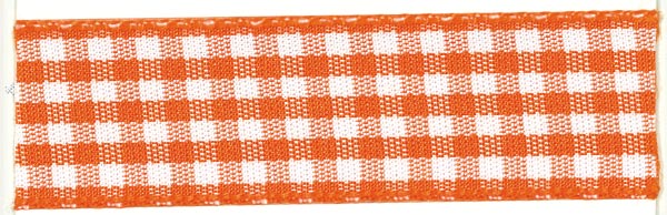GINGHAM RIBBON 40MM X 20M 42 Orange