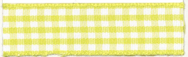 GINGHAM RIBBON 40MM X 20M 5 Lemon