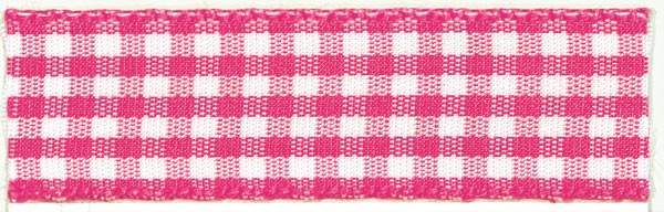 GINGHAM RIBBON 40MM X 20M 72 Shocking Pink
