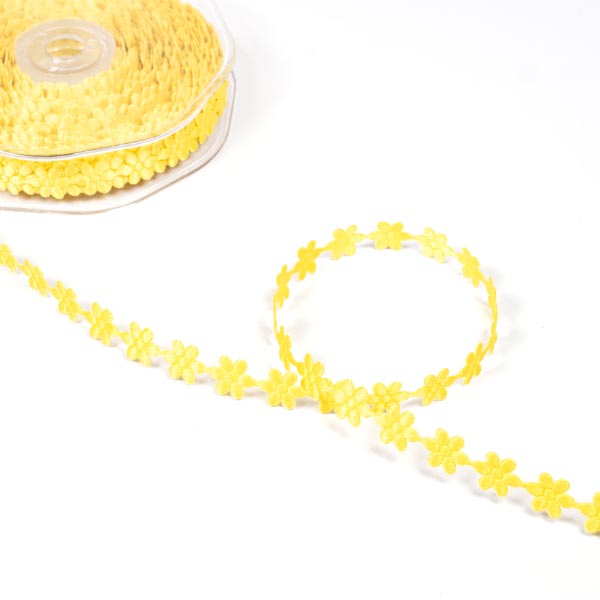 10MM SMALL DAISY RIBBON - 15MTS 218 Yellow