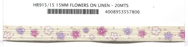 FLOWERS ON LINEN LOOK 20MTS 21