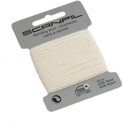 SCANFIL MENDING WOOL 15M X 10 CARDS 1 Off White