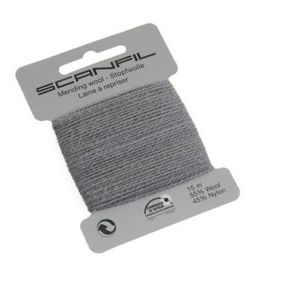 SCANFIL MENDING WOOL 15M X 10 CARDS 52 Mid Grey