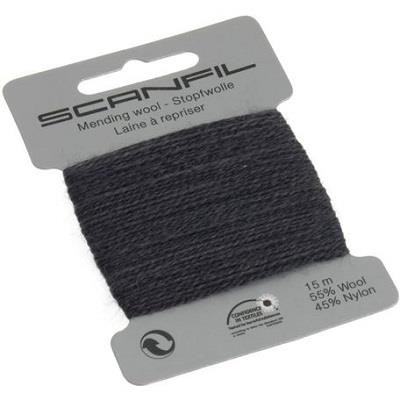 SCANFIL MENDING WOOL 15M X 10 CARDS 54 Dark Grey