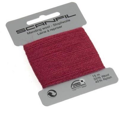 SCANFIL MENDING WOOL 15M X 10 CARDS 57 Pale Burgundy