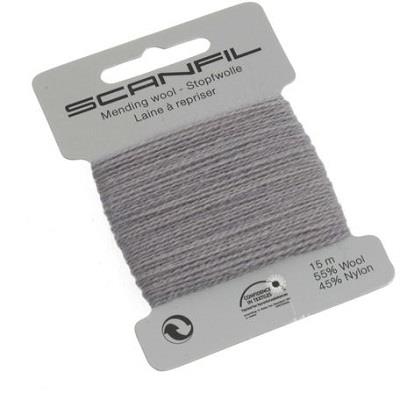 SCANFIL MENDING WOOL 15M X 10 CARDS 58 Pale Grey