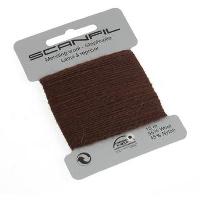 SCANFIL MENDING WOOL 15M X 10 CARDS 60 Milk Chocolate